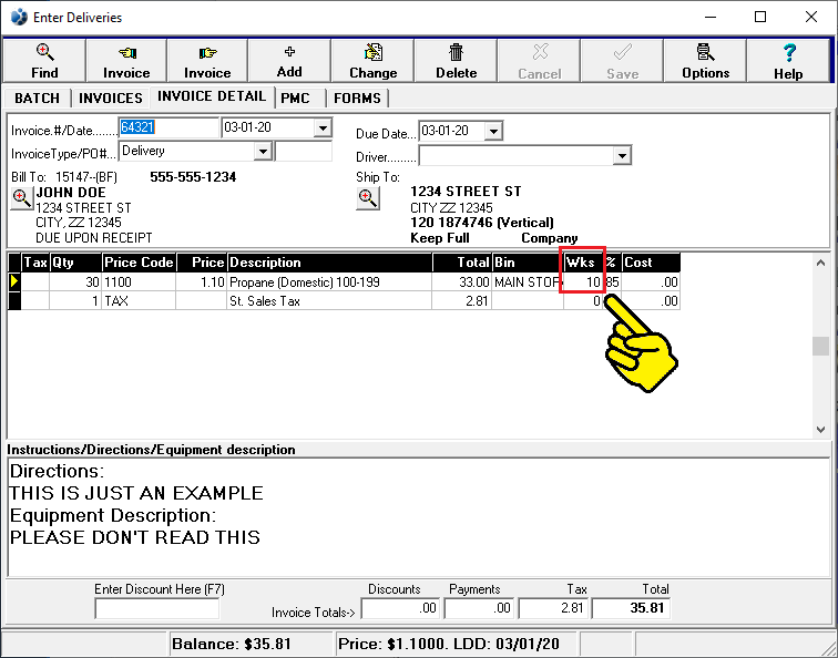 Driver Wks Example