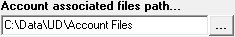 Account associated files path