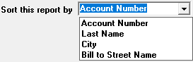 report sorting