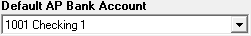 Default Accounts Payable Bank Account