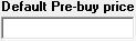 Default Pre-buy Price